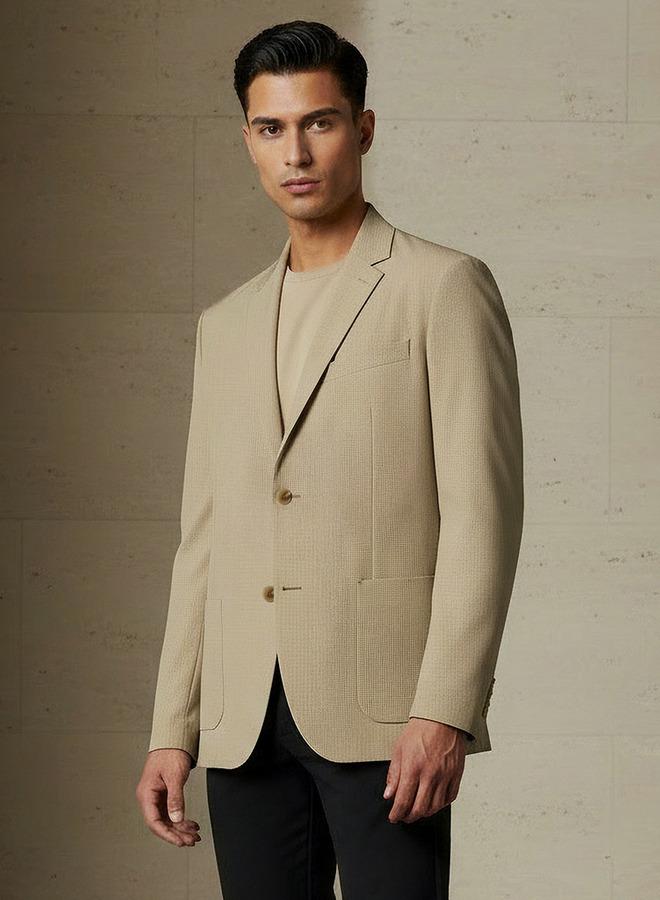 Iconic Men Slim Fit Notch Lapel Blazer - Image 1